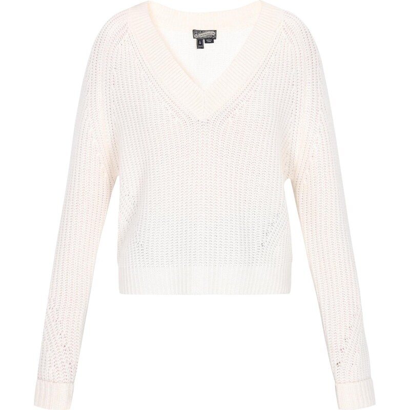 DreiMaster Vintage Sveter Classic Look šedobiela 66143425