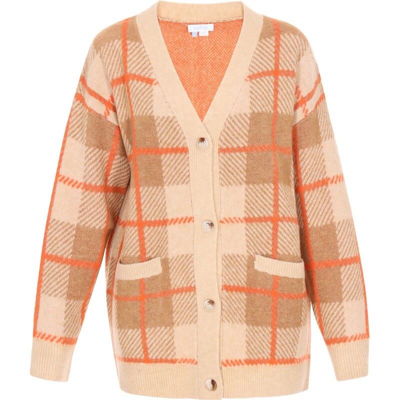 usha BLUE LABEL Kardigán béžová / svetlohnedá / oranžová 66143501