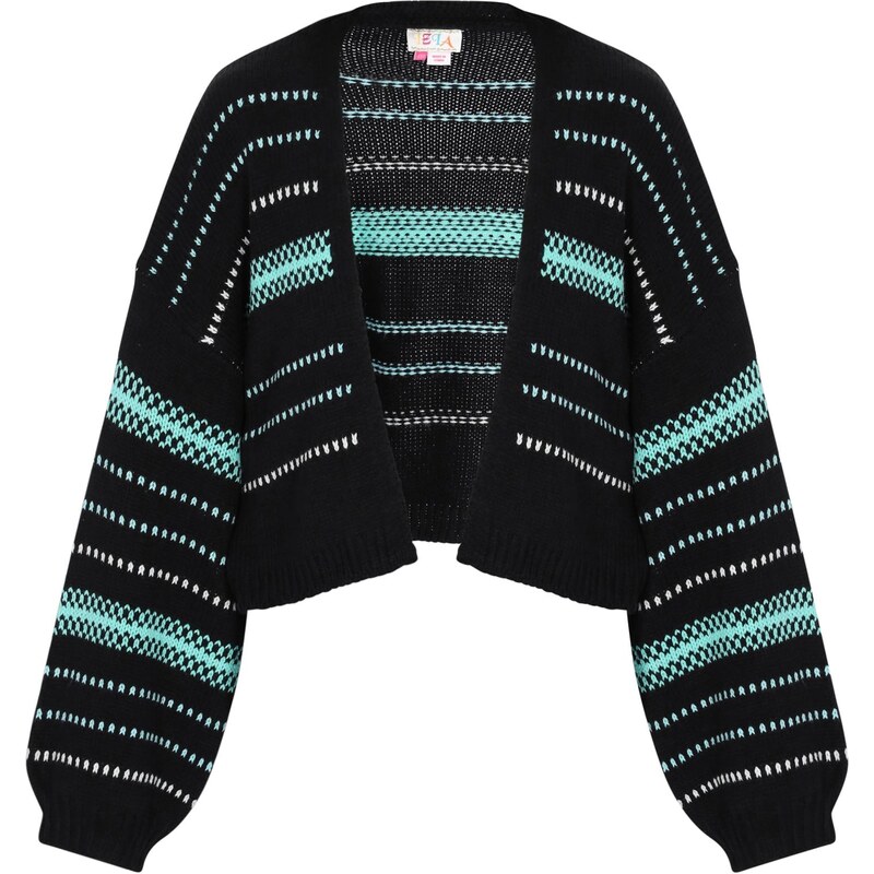 IZIA Kardigán tyrkysová / čierna / biela 66143502