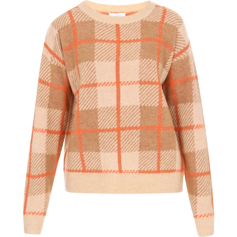 usha BLUE LABEL Sveter béžová / svetlohnedá / oranžová 66143494