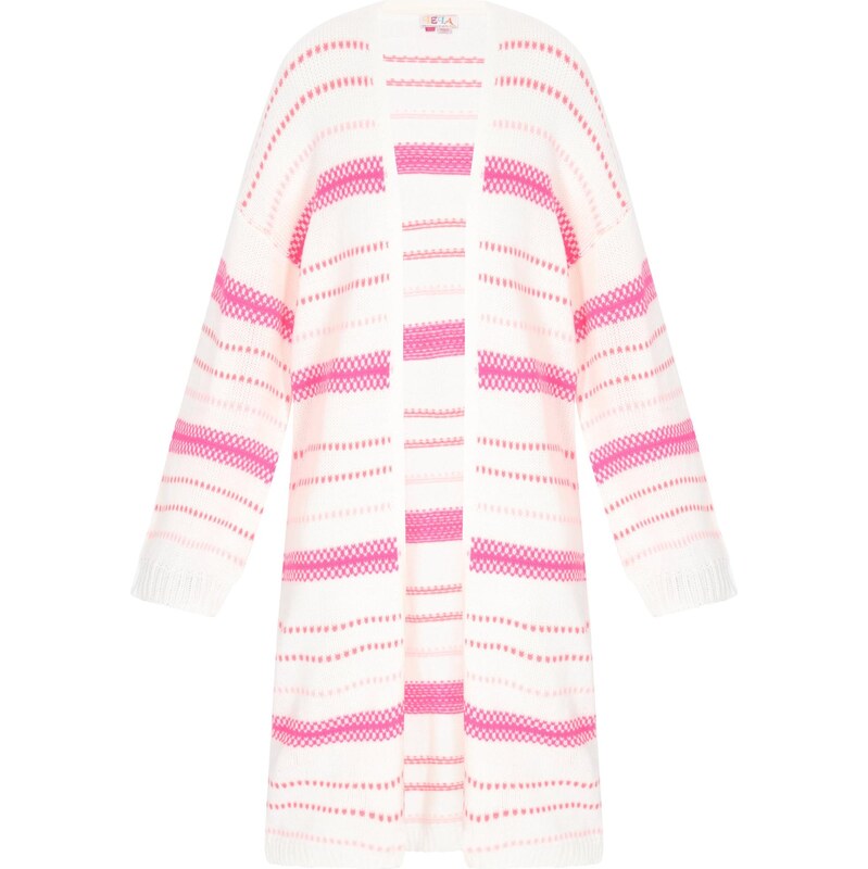 IZIA Kardigán ružová / ružová / šedobiela 66143652