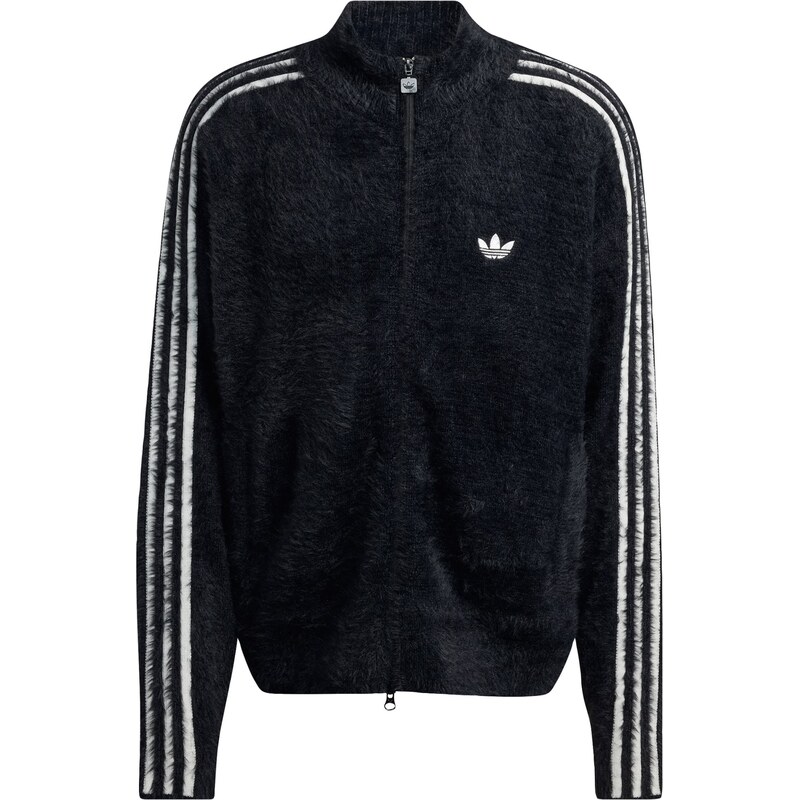 ADIDAS ORIGINALS Prechodná bunda FAUX MOHAIR CLASSIC čierna / biela 66143809