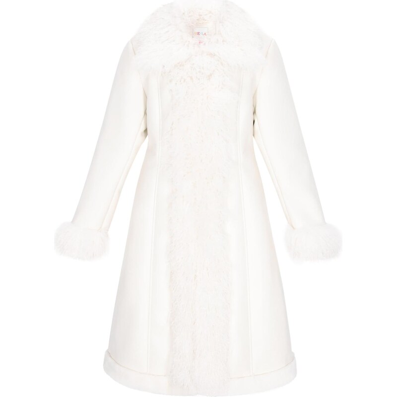 IZIA Zimný kabát Fashion Look šedobiela 66144558