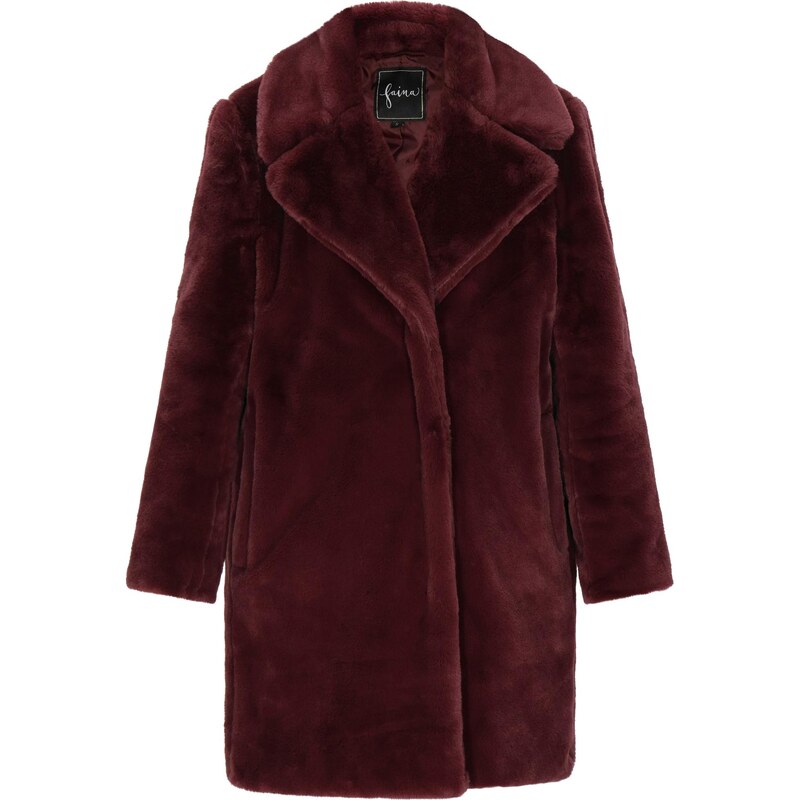 faina Zimný kabát Fashion Look burgundská 66144574