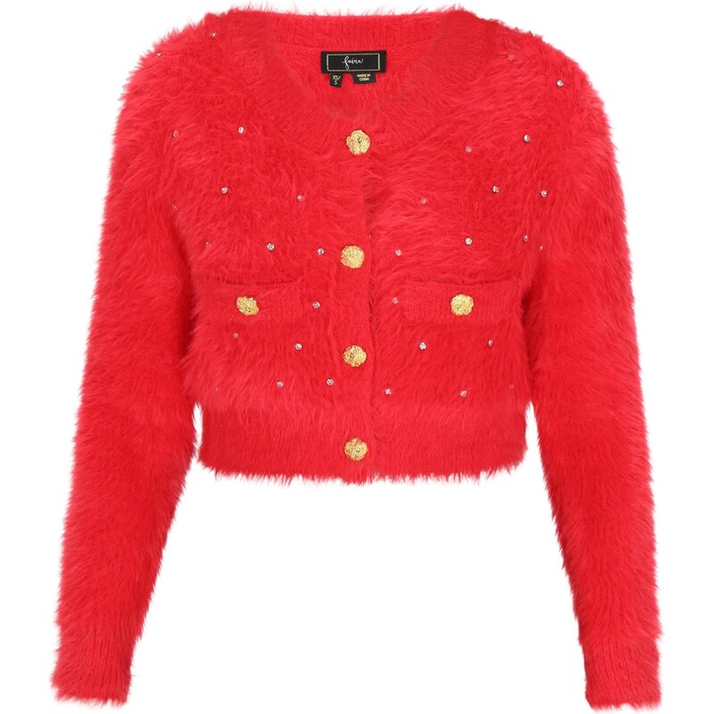 faina Kardigán Fashion Look červená 66144902