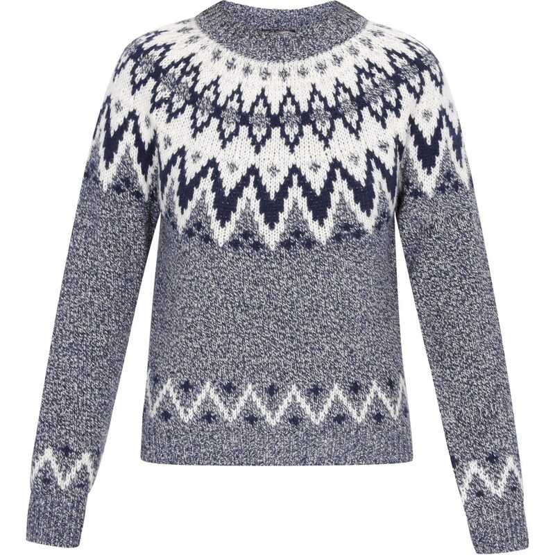 DreiMaster Vintage Sveter Vintage námornícka modrá / biela 66144858