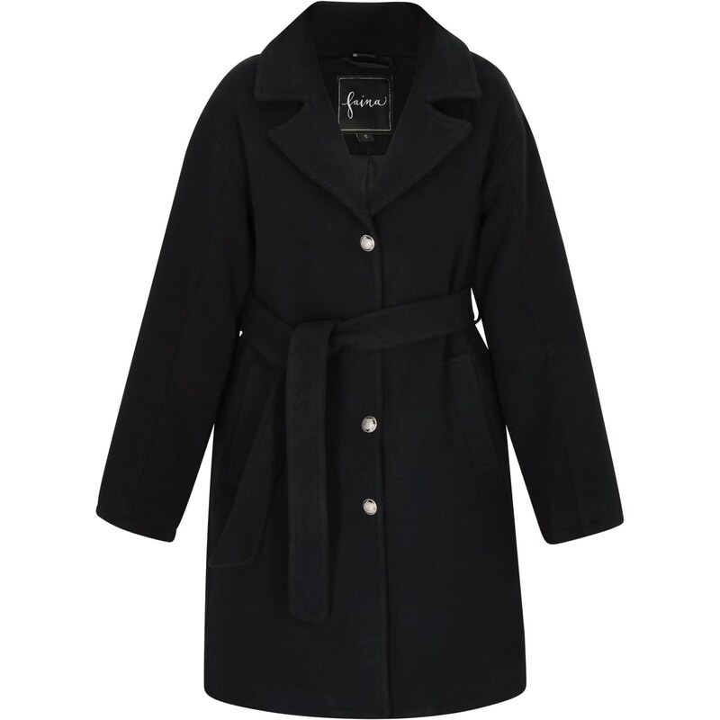 faina Prechodný kabát čierna 66145077