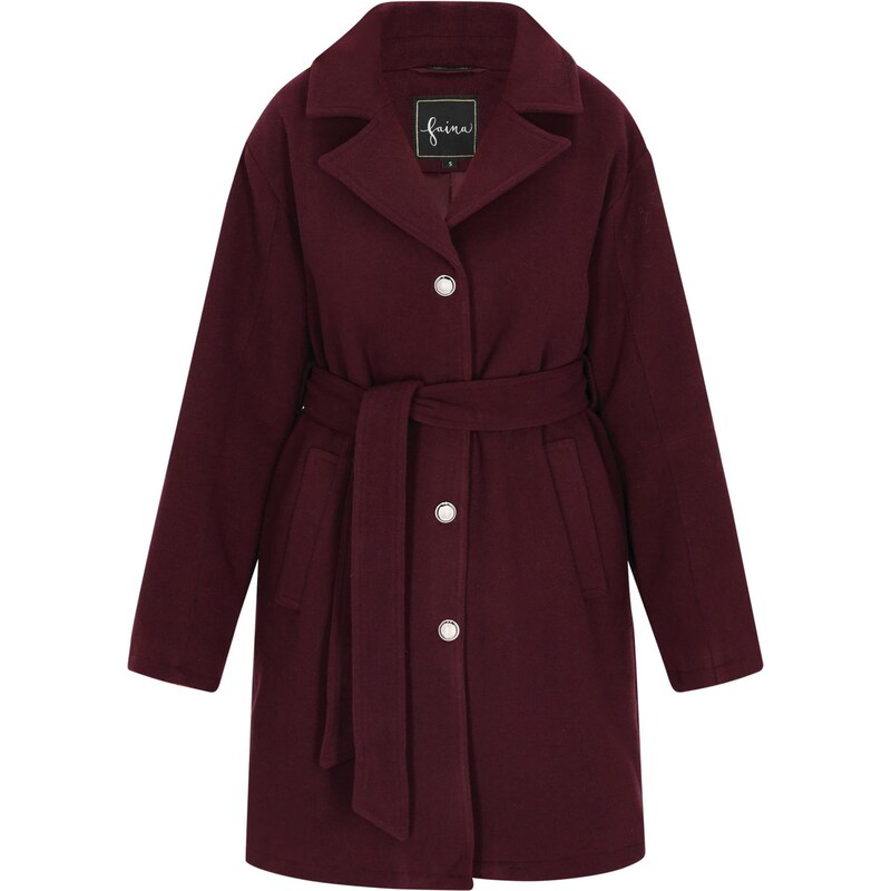 faina Prechodný kabát burgundská 66145078