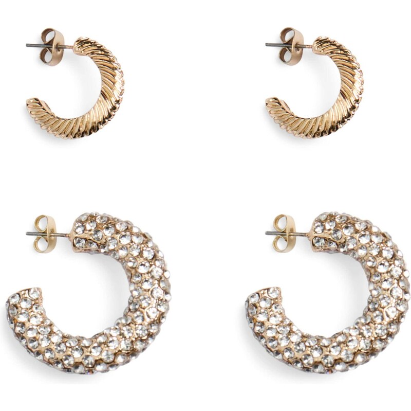 PIECES Náušnice PCMAJA zlatá / priehľadná 66145181