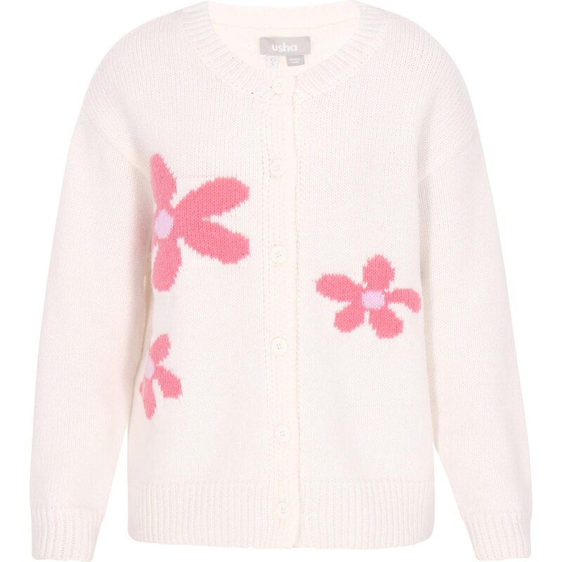Usha Kardigán ružová / šedobiela 66145228