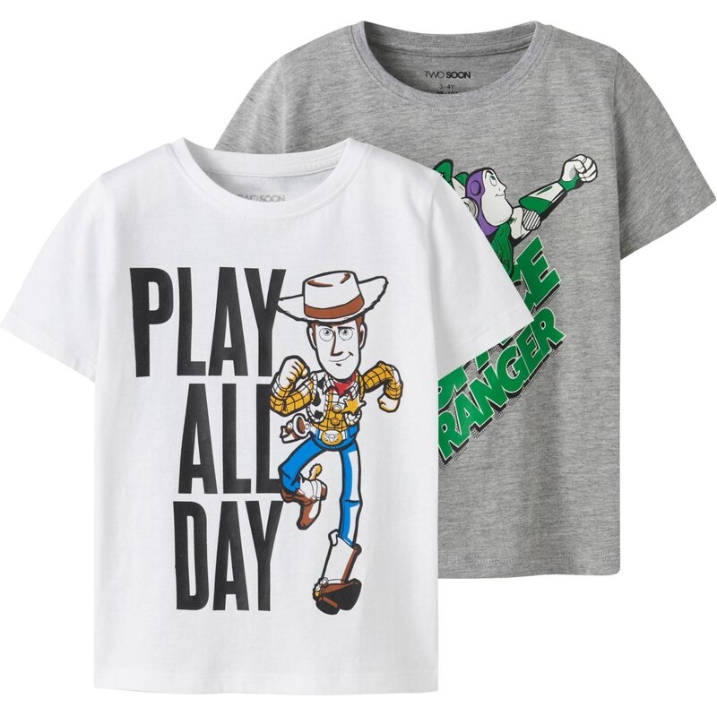 TWO SOON Tričko Toy Story sivá / biela 66145284