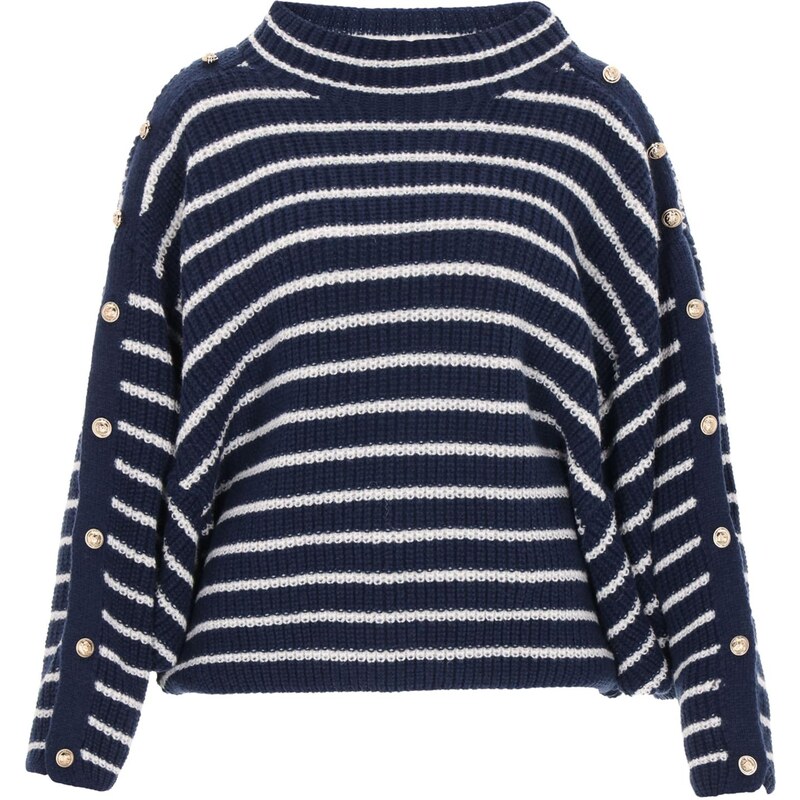 DreiMaster Maritim Sveter námornícka modrá / biela 66145269