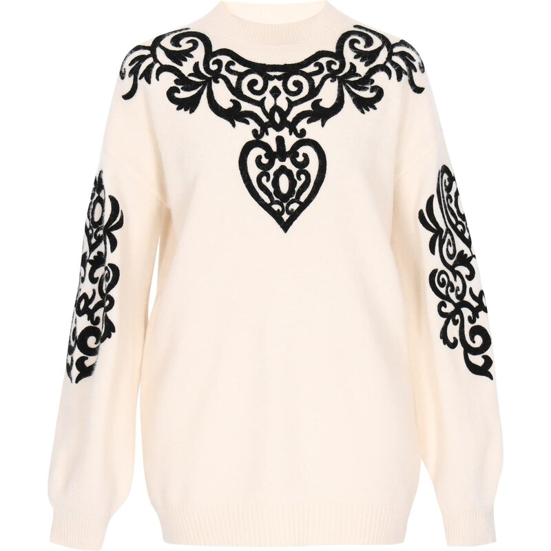 usha FESTIVAL Sveter čierna / šedobiela 66145281