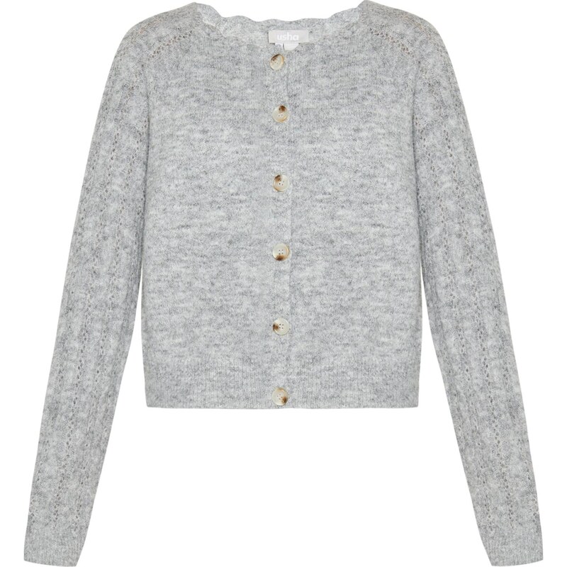Usha Kardigán sivá melírovaná 66145527