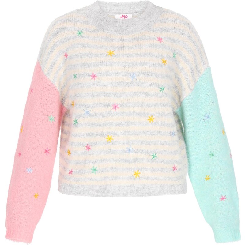 MYMO Sveter svetlosivá / mätová / ružová 66145511