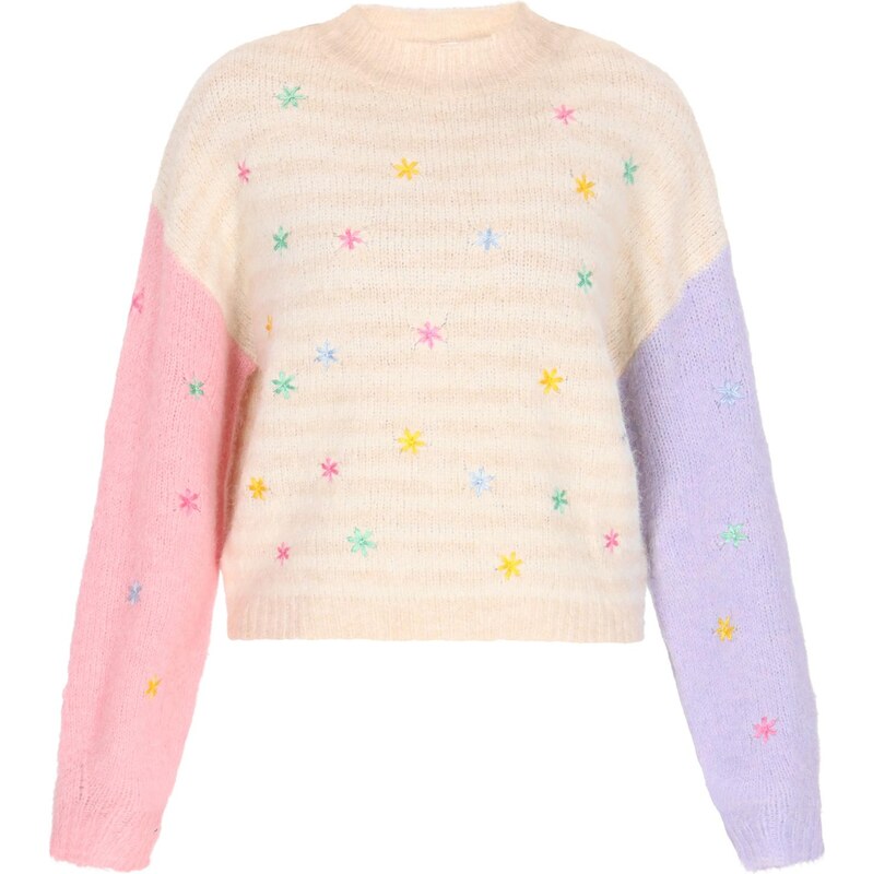 MYMO Sveter béžová / svetlofialová / ružová 66145535