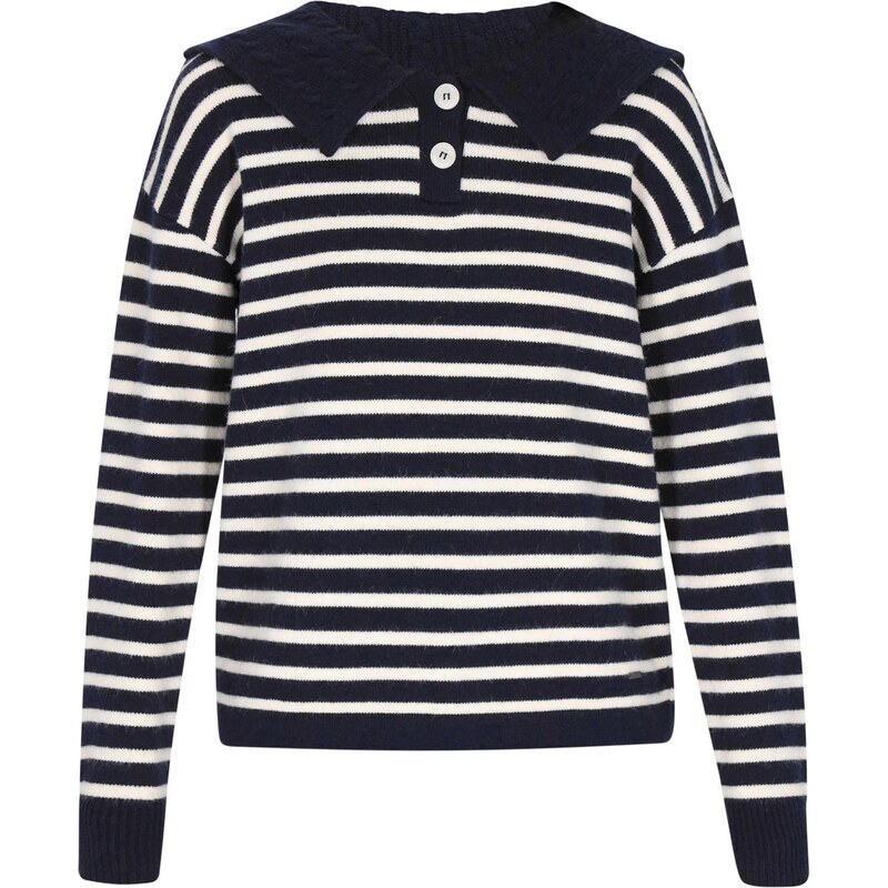 DreiMaster Vintage Sveter námornícka modrá / biela 66145565