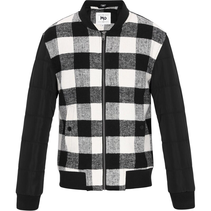 MO Prechodná bunda čierna / šedobiela 66145820