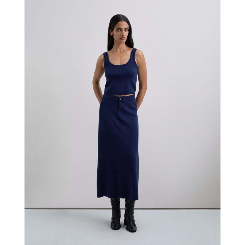 Scalpers Vyšívaný top námornícka modrá 67399747