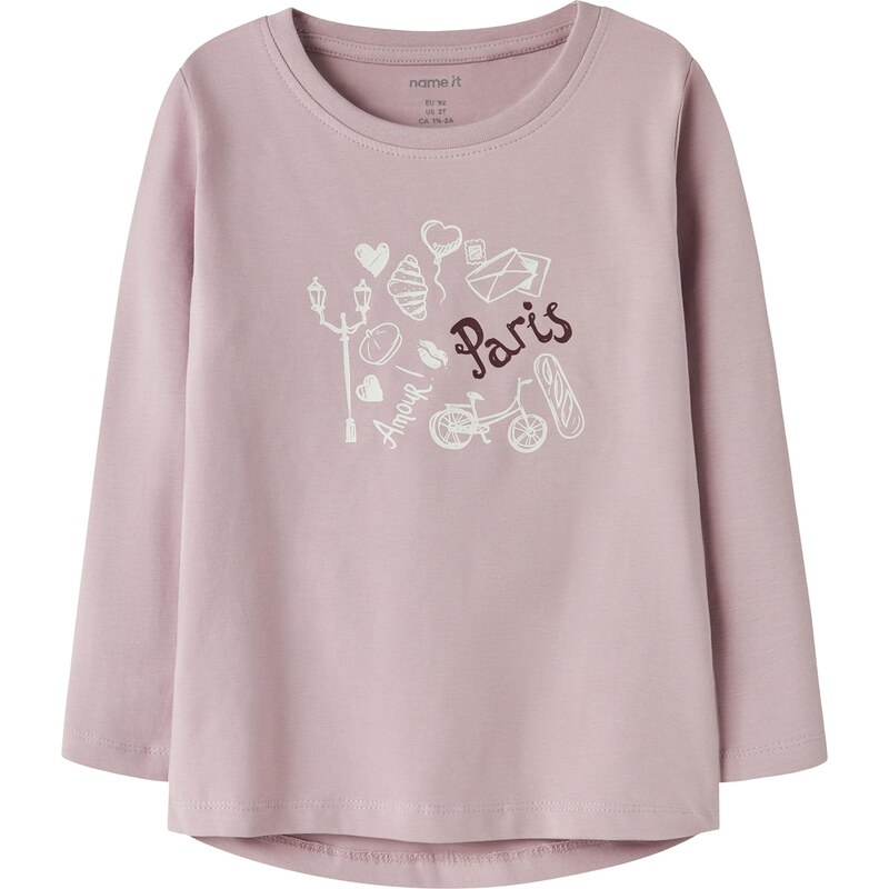 NAME IT Tričko NMFVIX orgovánová / burgundská / biela 66146193