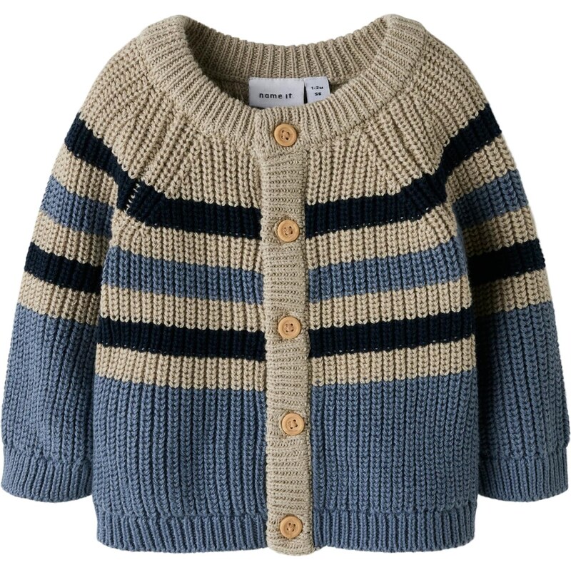 NAME IT Kardigán NBMRAYA modrosivá / sivá / čierna 66146224
