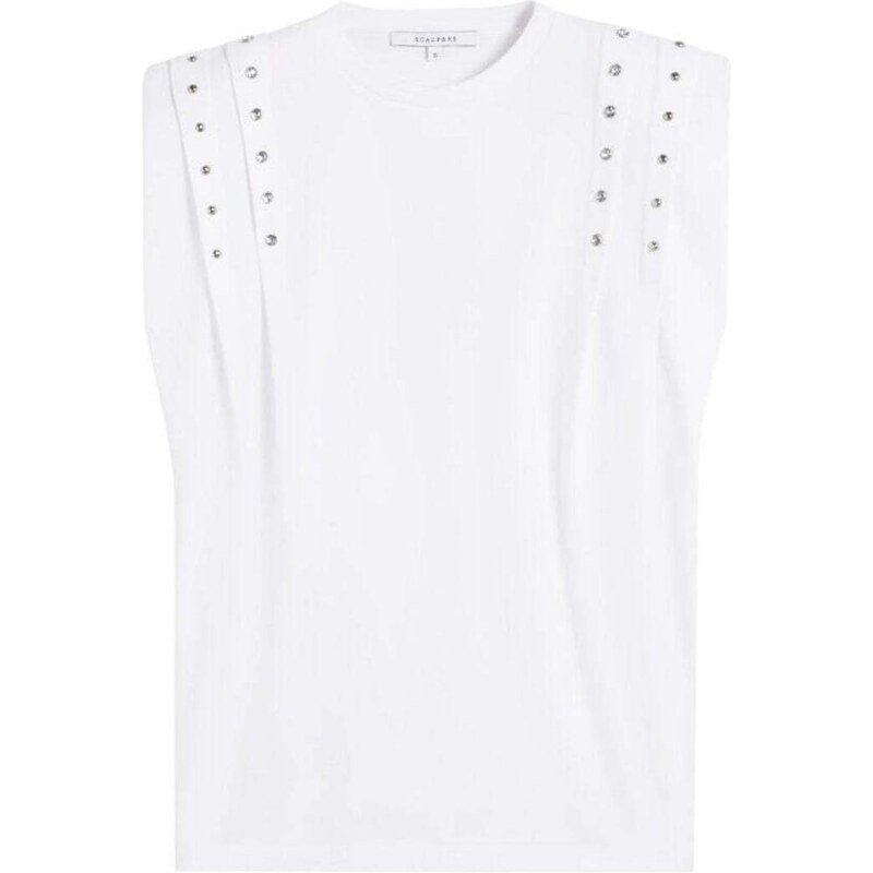 Scalpers Tričko šedobiela 66146267