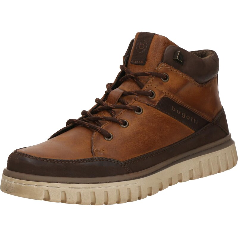 bugatti Šnurovacie čižmy koňaková / tmavohnedá 66146516