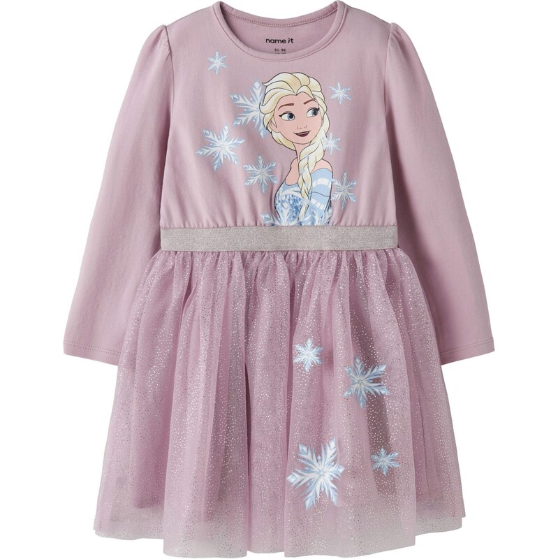 NAME IT Šaty NMFOsimi Frozen béžová / svetlomodrá / levanduľová / 66146672
