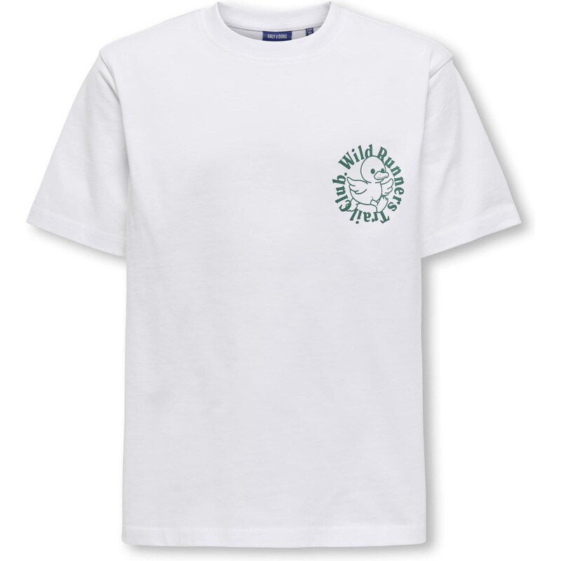 Only & Sons Junior Tričko OSJFRED DANIEL tmavozelená / biela 66146902