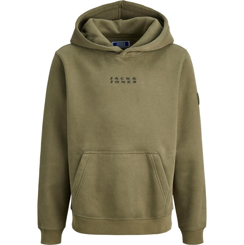 Jack & Jones Junior Mikina JCOPOINT kaki / čierna 66146934