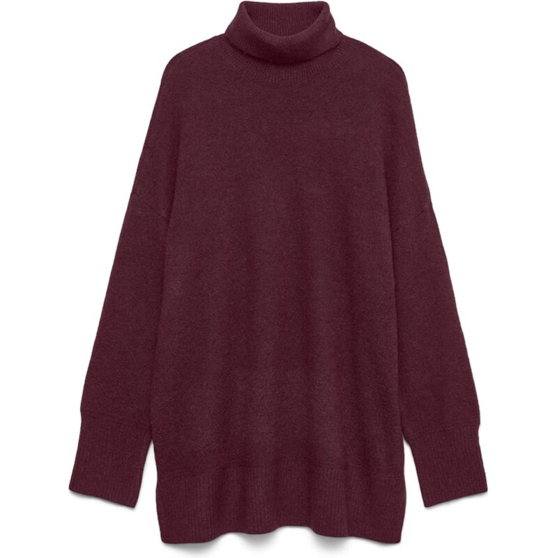 VERO MODA Sveter VMAQUARIUS vínovo červená 66147043