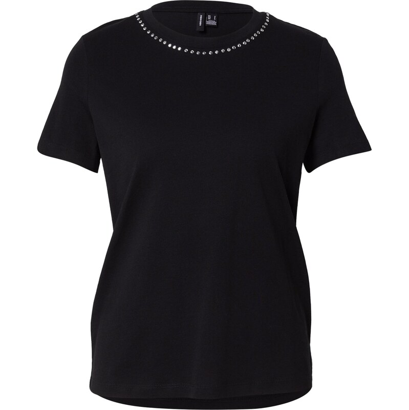 VERO MODA Tričko čierna / strieborná 66147175