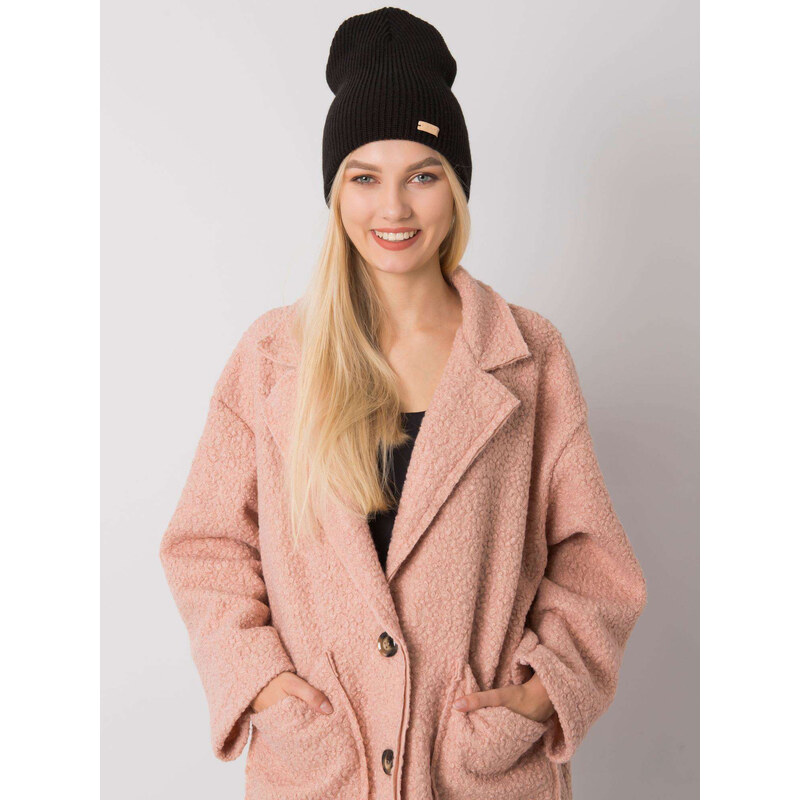 RUE PARIS Čierna pletená dámska čiapka JK-SK-38.26X-black 57948320