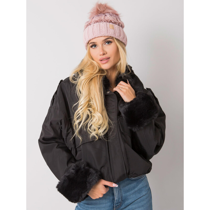 RUE PARIS Ružová čiapka s chlpatým brmbolcom JK-CZ-26.23X-pink 57948622