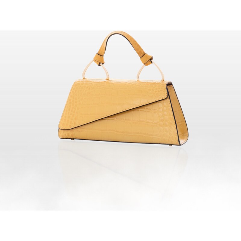 CROMIA PETIT AMBRA kožená kabelka – horčivová-žltá 65768755