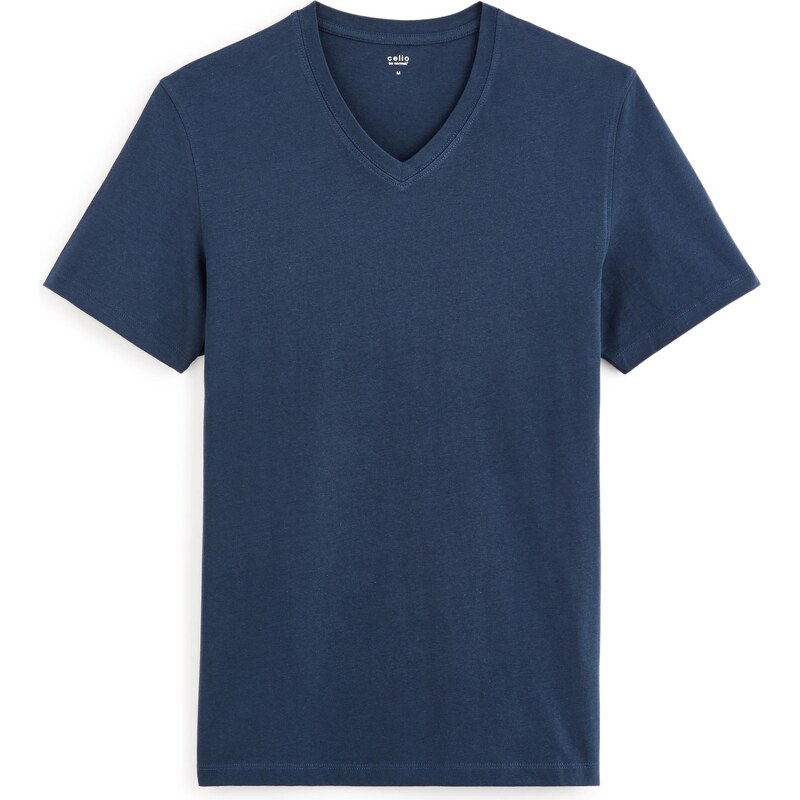 Tmavomodré pánske basic tričko Celio Debasev 50568778