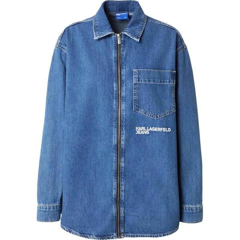 KARL LAGERFELD JEANS Blúzka modrá denim / biela 62385618