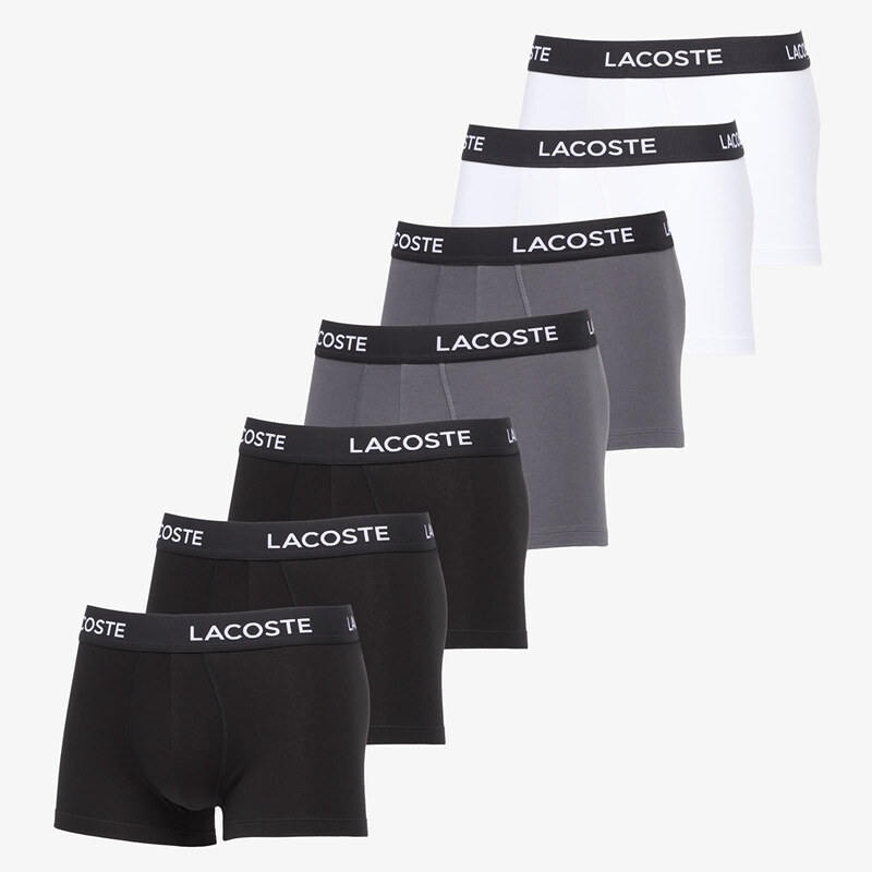 LACOSTE Trunks Underwear 7-Pack Black/ White-Font XL 66153810