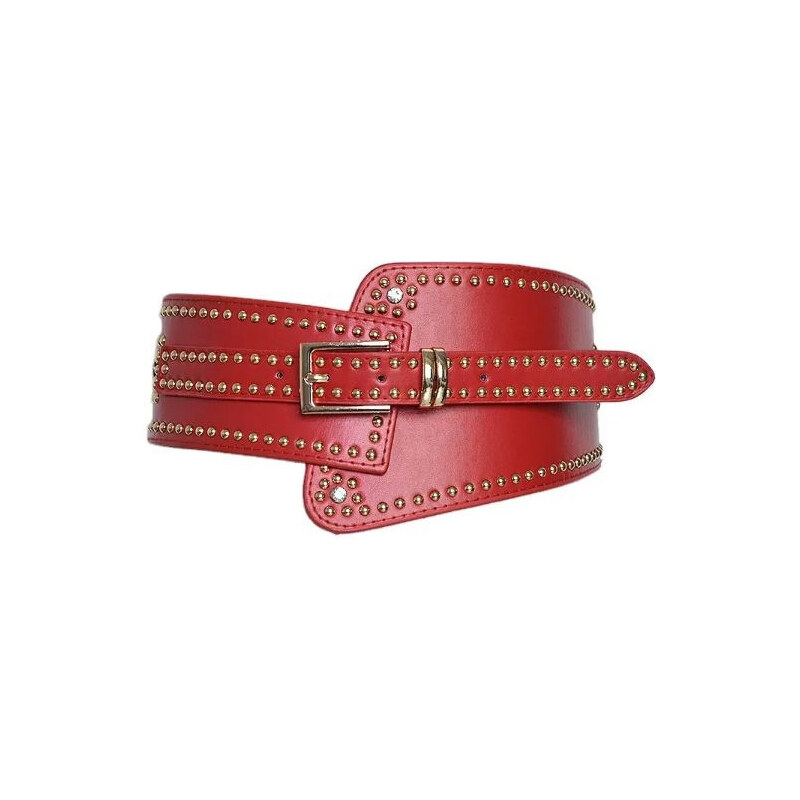 Lifestyle Dámsky široký korzetový opasok s cvočkami Alexis Červený 65227224