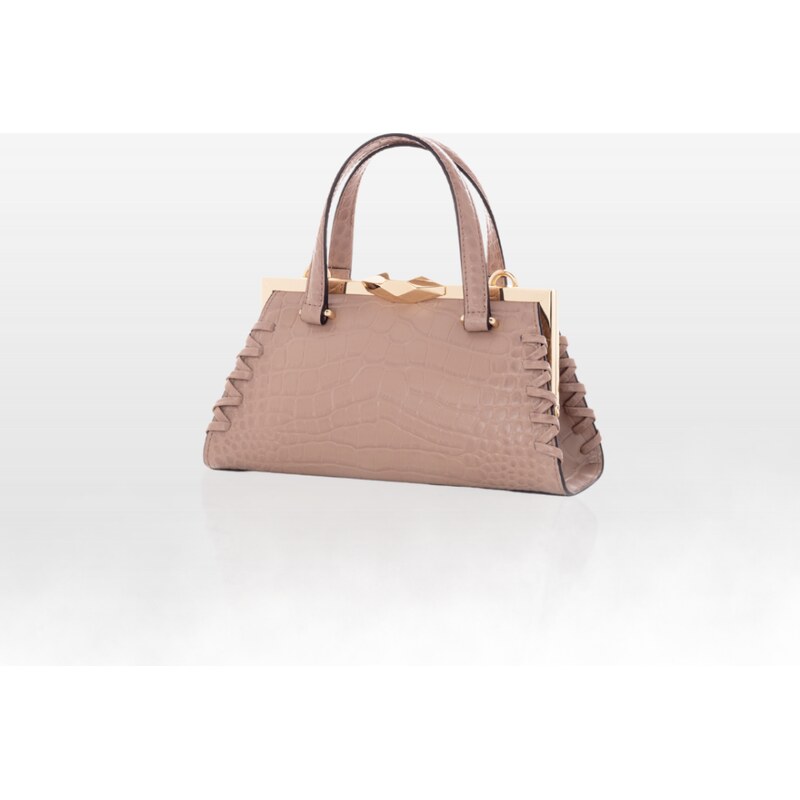 CROMIA LUCREZIA kožená kabelka – béžovo-zlatistá 65798296