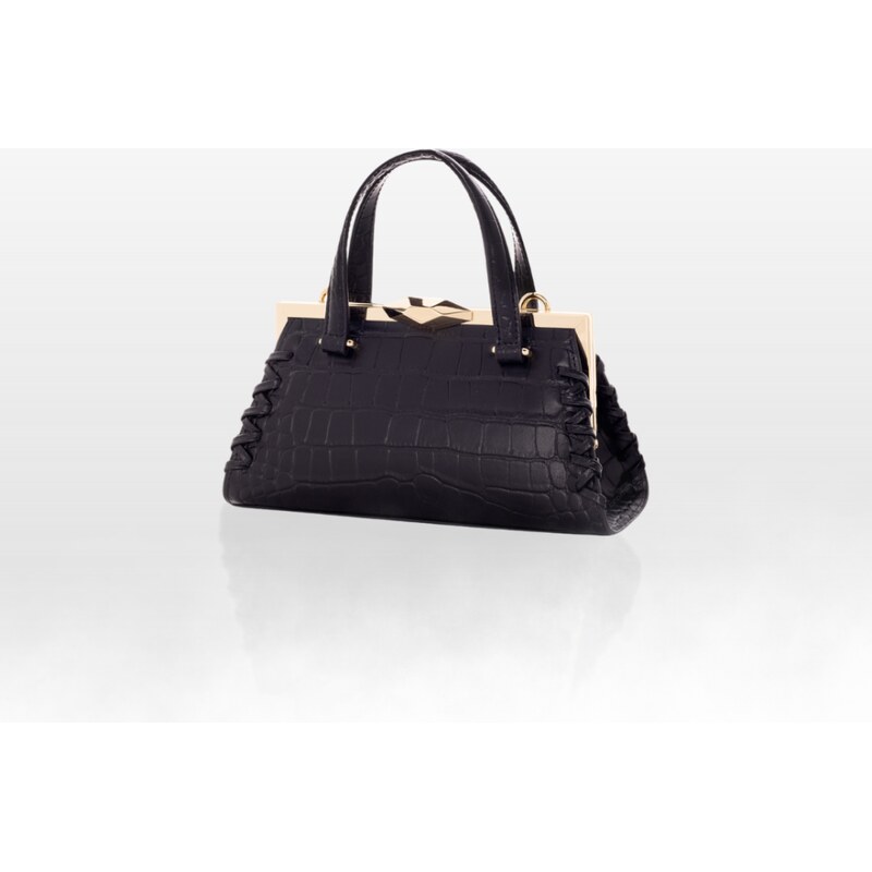 CROMIA LUCREZIA kožená kabelka – čierna 65798297