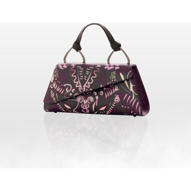 CROMIA PEPIT EVA kožená kabelka – čierno-bordová 65782756