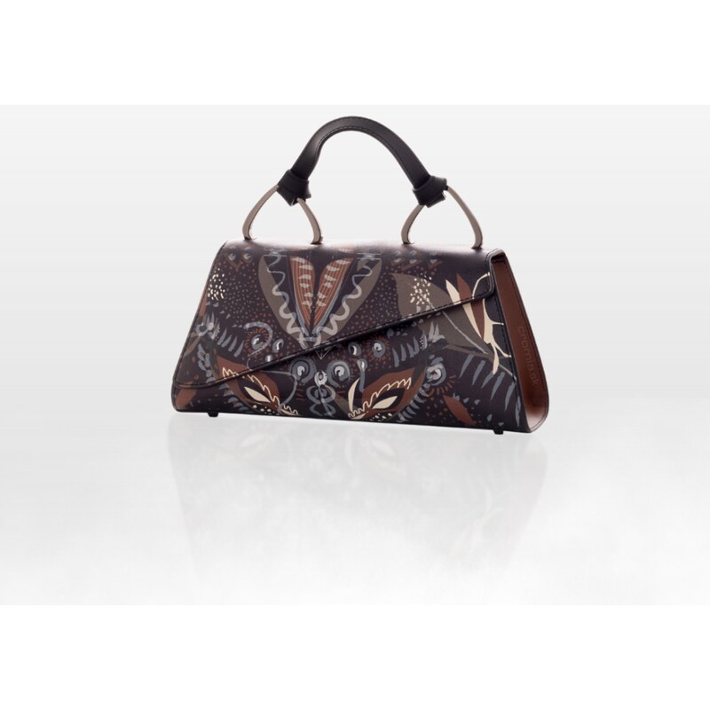 CROMIA PEPIT EVA kožená kabelka – čierno-hnedá 65782757