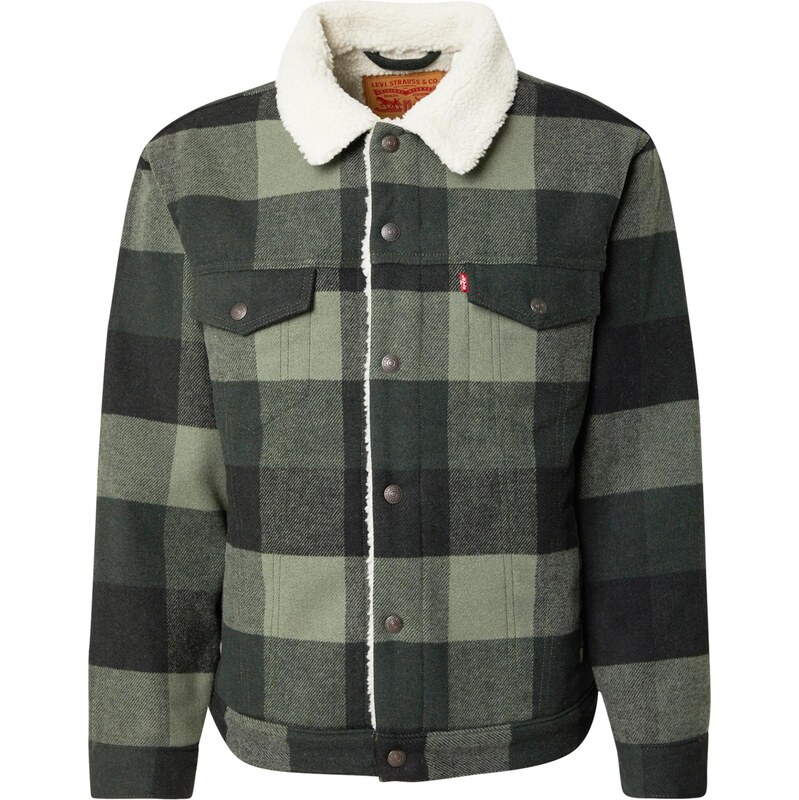 LEVIS Prechodná bunda Relaxed Fit Plaid Sherpa Trucker Jacket 66163442