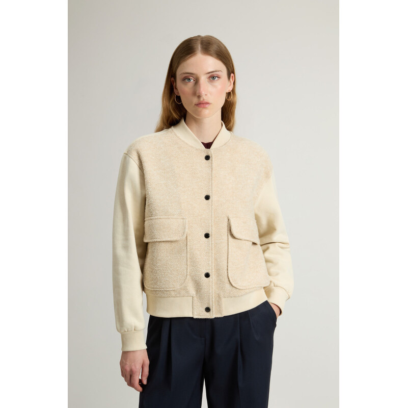 MIKINA WOOLRICH MIXED FLEECE BOMBER 66163348