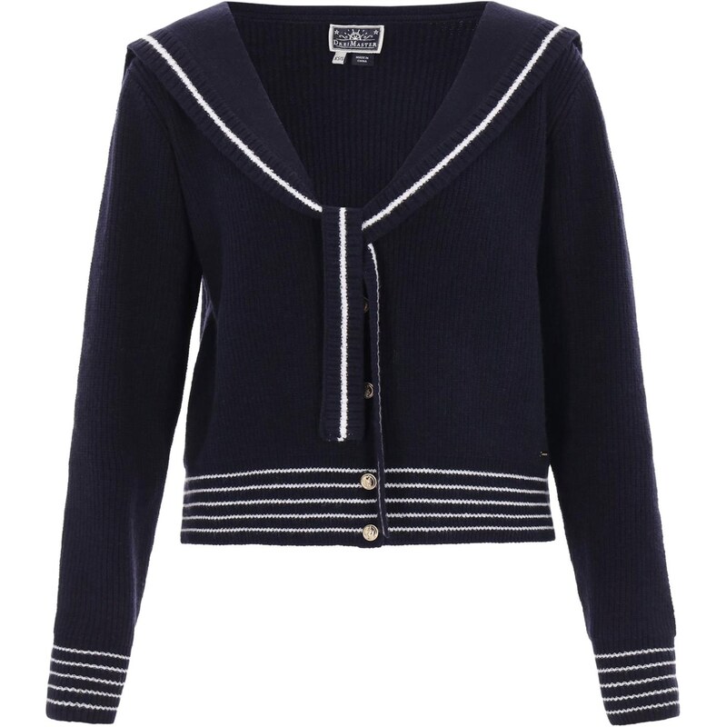 DreiMaster Maritim Kardigán námornícka modrá / biela 66163490