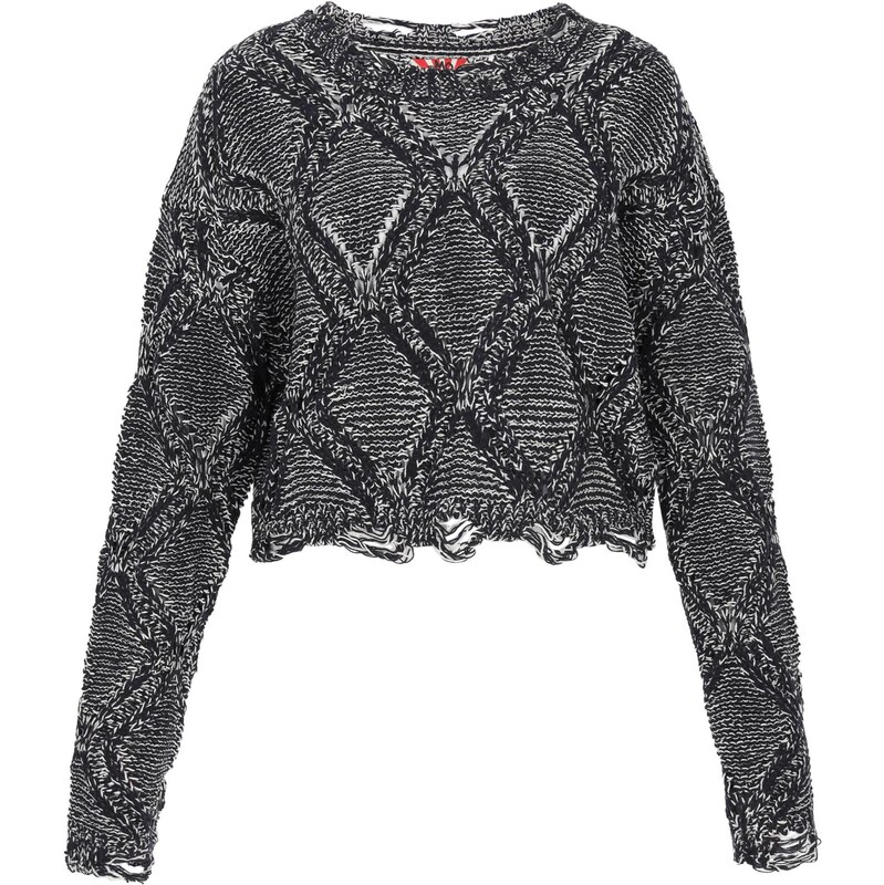 myMo ROCKS Sveter sivá / čierna melírovaná 66163509