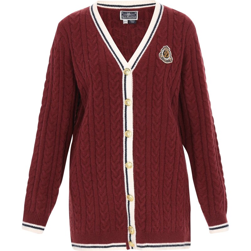 DreiMaster Maritim Kardigán béžová / tmavočervená / čierna 66163544