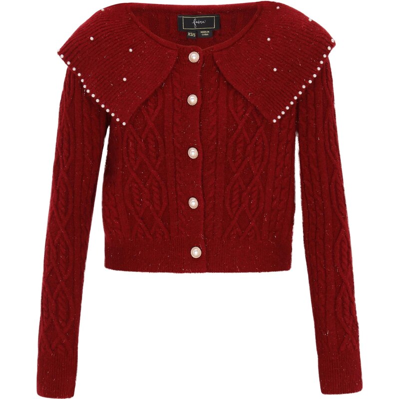 faina Kardigán burgundská 66163603
