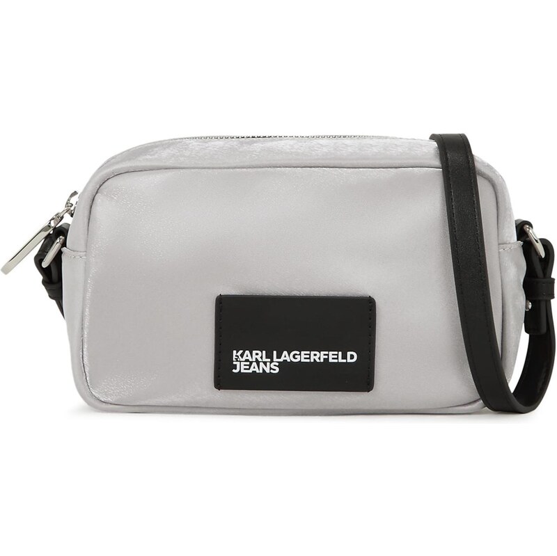 KARL LAGERFELD JEANS Taška cez rameno strieborná 66163658